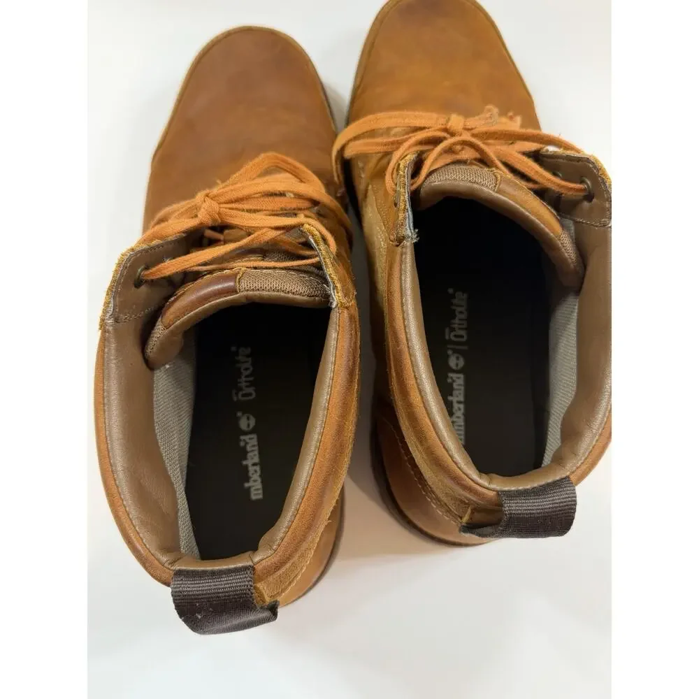 Timberland Larchmont Chukka Boots Men’s 11.5 Brown Leather Suede A13HD Ortholite